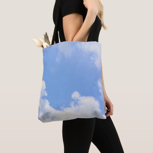 Blue Sky White Clouds Natuur Canvas tas (Dichtbij)