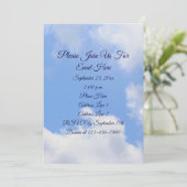 Blue Sky White Clouds Natuur Kaart (Staand voorkant)