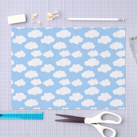Blue Sky White Clouds-ontkoppeling Tissuepapier (Craft)