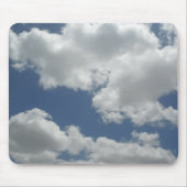 Blue Sky White Clouds Print Fun Muismat (Voorkant)