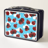 Blue Sky White Clouds Red Ladybug Beetle Insect (Voorkant)