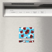 Blue Sky White Clouds Red Ladybug Beetle Insect Magneet (Insitu (Vaatwasser))