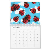 Blue Sky White Clouds Red Ladybug Beetle Kalender (Mar 2026)