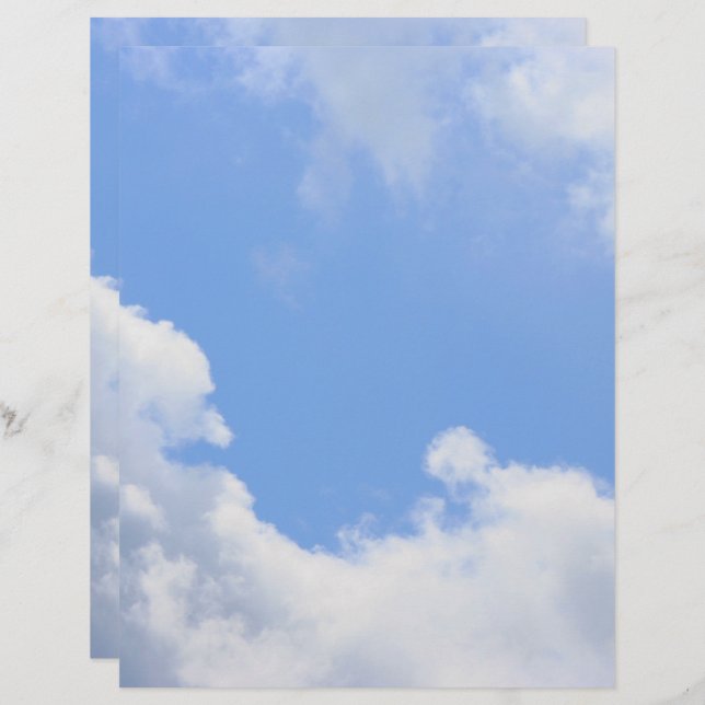 Blue Sky White Clouds Scrapbook (Voorkant / Achterkant)
