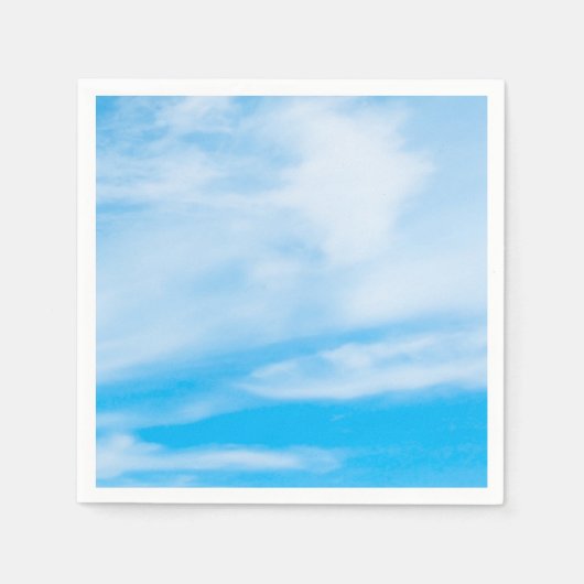 Blue Sky White Clouds Sjabloon Elegant Modern Servet (Voorkant)