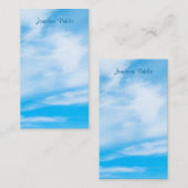 Blue Sky White Clouds Sjabloon Handgeschreven Scri (Voorkant / Achterkant)