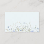 Blue Sky Wildflowers Boek voor Baby Baby shower Informatiekaartje (Achterkant)