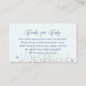 Blue Sky Wildflowers Boek voor Baby Baby shower Informatiekaartje (Voorkant)