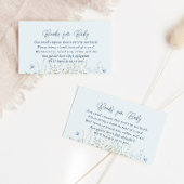 Blue Sky Wildflowers Boek voor Baby Baby shower Informatiekaartje