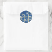 Blue Sky windturbine Ronde Sticker (Tas)