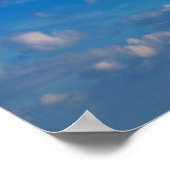 Blue sky with cloud closeup. poster (Hoek)