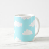 Blue Sky with Clouds Print Coffee Cup Mug Koffiemok (Voorkant rechts)