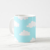 Blue Sky with Clouds Print Coffee Cup Mug Koffiemok (Voorkant links)