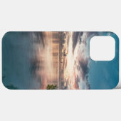 blue sky with red and dark clouds reflected on sea Case-Mate iPhone case (Achterkant (horizontaal))