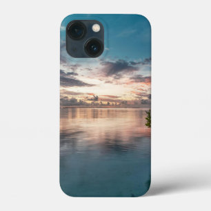 blue sky with red and dark clouds reflected on sea Case-Mate iPhone case
