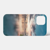 blue sky with red and dark clouds reflected on sea Case-Mate iPhone case (Achterkant (horizontaal))