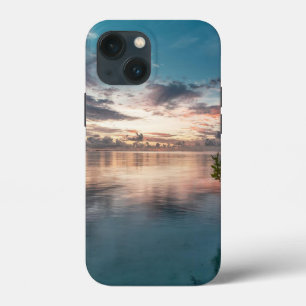 blue sky with red and dark clouds reflected on sea Case-Mate iPhone case