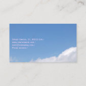 Blue sky with white clouds picture business card | visitekaartje (Achterkant)