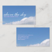 Blue sky with white clouds picture business card | visitekaartje (Voorkant / Achterkant)