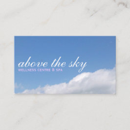 Blue sky with white clouds picture business card | visitekaartje