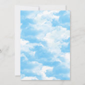 Blue Sky Wolken Bruiloft uitnodiging (Achterkant)