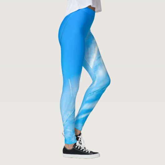Blue Sky YOGA PANTS - White Streak Clouds Leggings (Rechts)