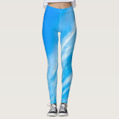 Blue Sky YOGA PANTS - White Streak Clouds Leggings (Voorkant)
