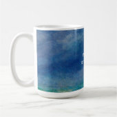 Blue Sky Zee Abstract Uniek Chic Modern Minimaal Koffiemok (Links)