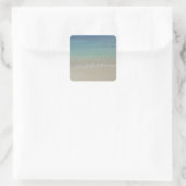 Blue Sky Zee Sand Blank Sjabloon Maldives Trendy Vierkante Sticker (Tas)