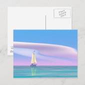 Blue Sky Zeilen Briefkaart (Voorkant / Achterkant)