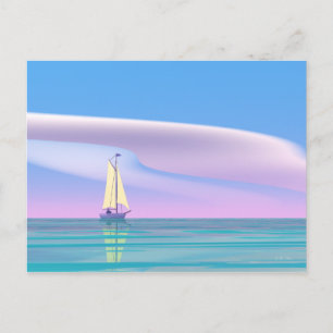 Blue Sky Zeilen Briefkaart