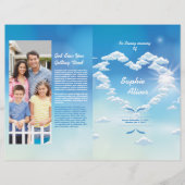 Blue Skyer Funeral Program Template (Voorkant)