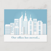 Blue Skyline Business Moving Kantoor Address Chang Briefkaart (Voorkant)
