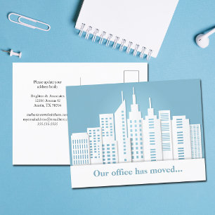 Blue Skyline Business Moving Kantoor Address Chang Briefkaart