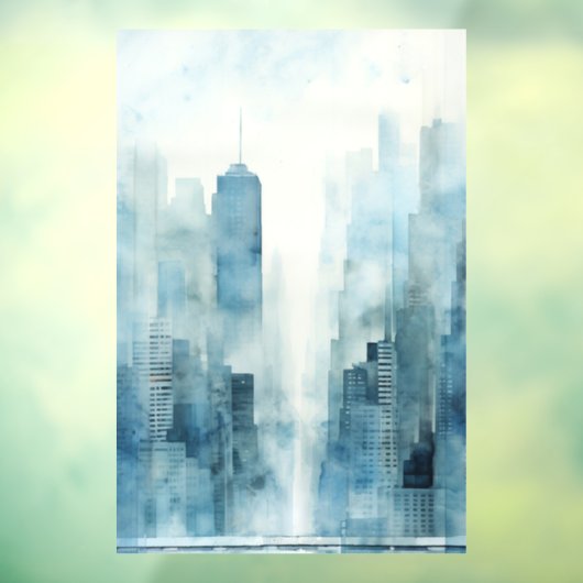 Blue Skyline Raamsticker (Vel 3)