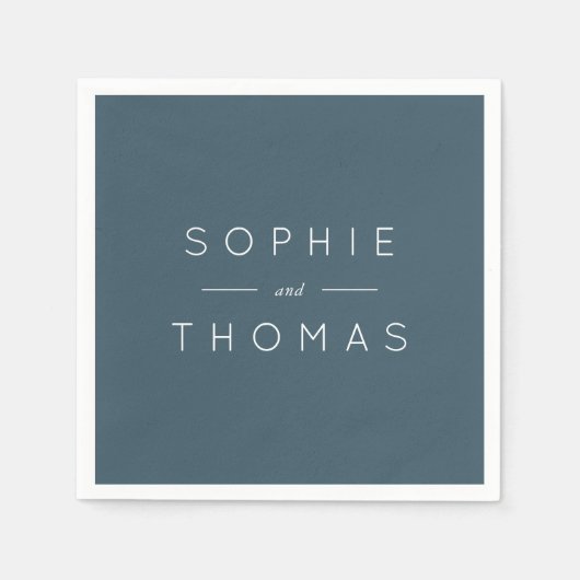 Blue Slate Wedding Servet (Voorkant)