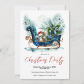 Blue Sled Baby Reindeer Kaart (Voorkant)