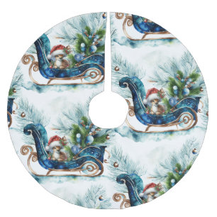 Blue Sled Baby Reindeer Kerstboom Rok