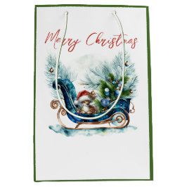 Blue Sled Baby Reindeer Medium Cadeauzakje