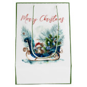 Blue Sled Baby Reindeer Medium Cadeauzakje (Achterkant)