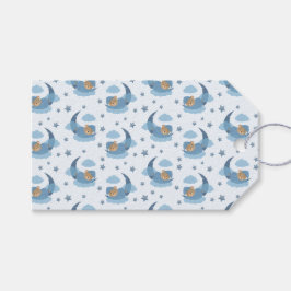 Blue Sleeping Baby Beer op Moon Clouds & Stars Cadeaulabel