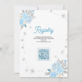 Blue Sleigh Schattige Teddy Bear Baby shower Kaart (Achterkant)