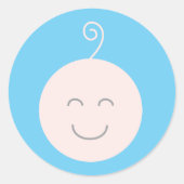 Blue Smile Baby Sticker (Voorkant)