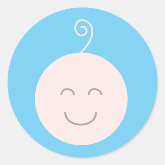 Blue Smile Baby Sticker (Voorkant)