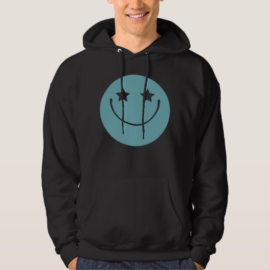 Blue Smile Face Happy  Smiling Face Cute Peace Kid Hoodie (Voorkant)