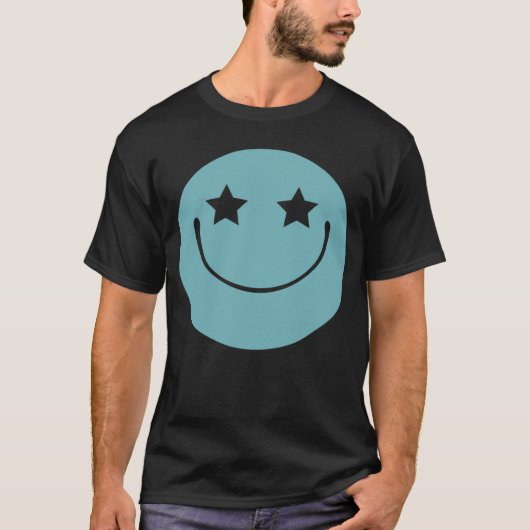 Blue Smile Face Happy Smiling Face Cute Peace Kid T-shirt (Voorkant)