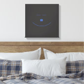 Blue Smile Face Wrapped Canvas Afdruk (Insitu (Slaapkamer))