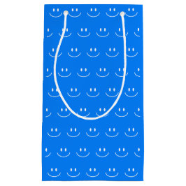 Blue Smile Pattern Gift Bag Klein Cadeauzakje