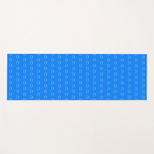 Blue Smile Pattern Yoga Mat (Voorkant (horizontaal))