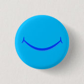 Blue Smile Ronde Button 3,2 Cm (Voorkant)
